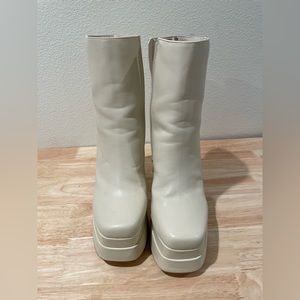 Platform heel booties